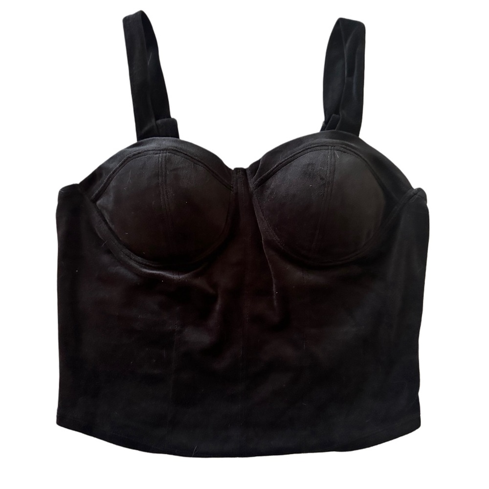 Velour Padded Crop Top